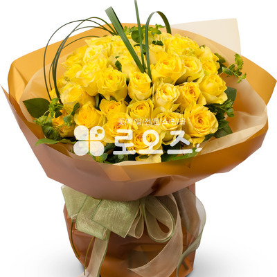 노랑장미꽃다발2