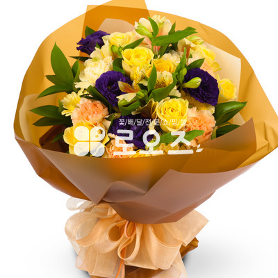 노랑장미혼합꽃다발