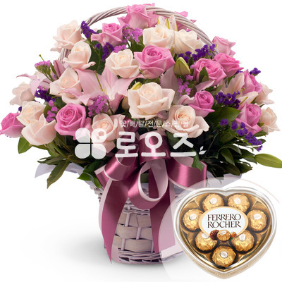 n초코릿,꽃바구니D