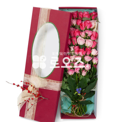 핑크혼합장미상자